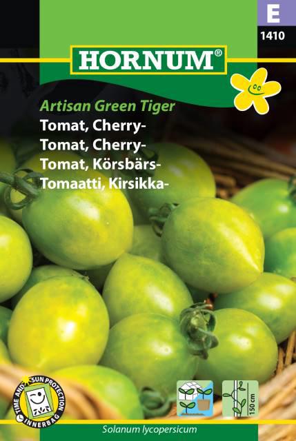 Tomat, Cherrytomat, Artisan Green Tiger