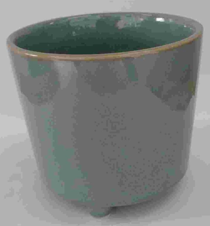 BELLIW POT W/FOOT 14 CM GREEN