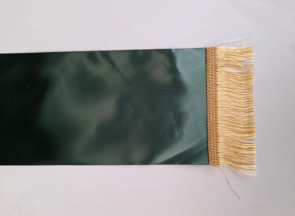 Kransebånd  buketbånd flaskegrønt