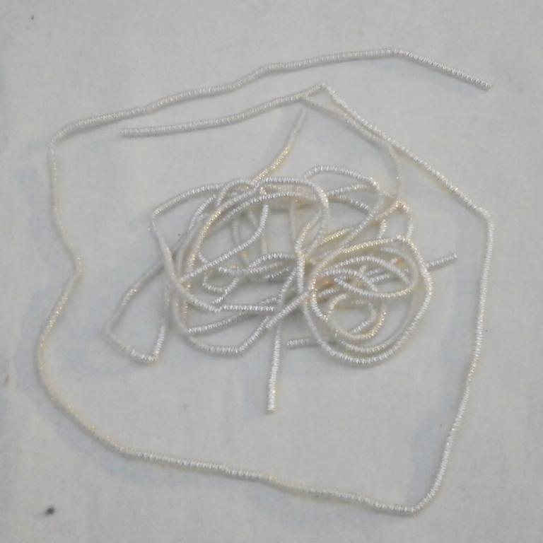 Bouillontråd 2mm. 2m Sølv 